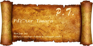 Péter Tamara névjegykártya