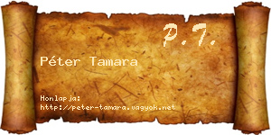 Péter Tamara névjegykártya