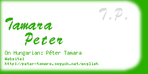 tamara peter business card